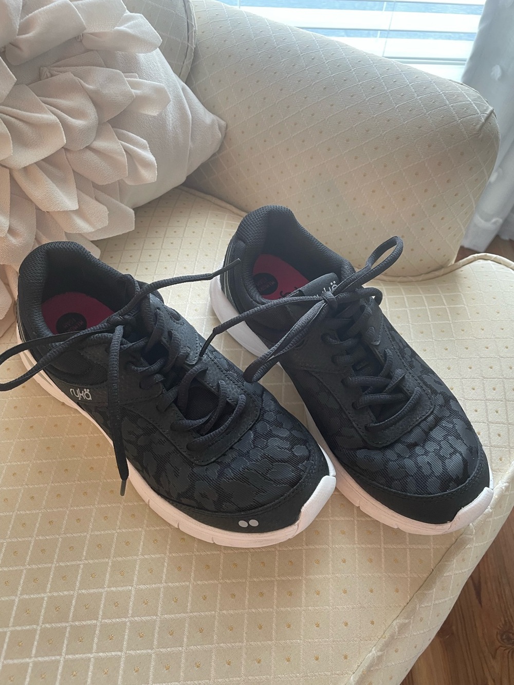 Ryka Black Women's Lace-Pattern Athletic Sneakers